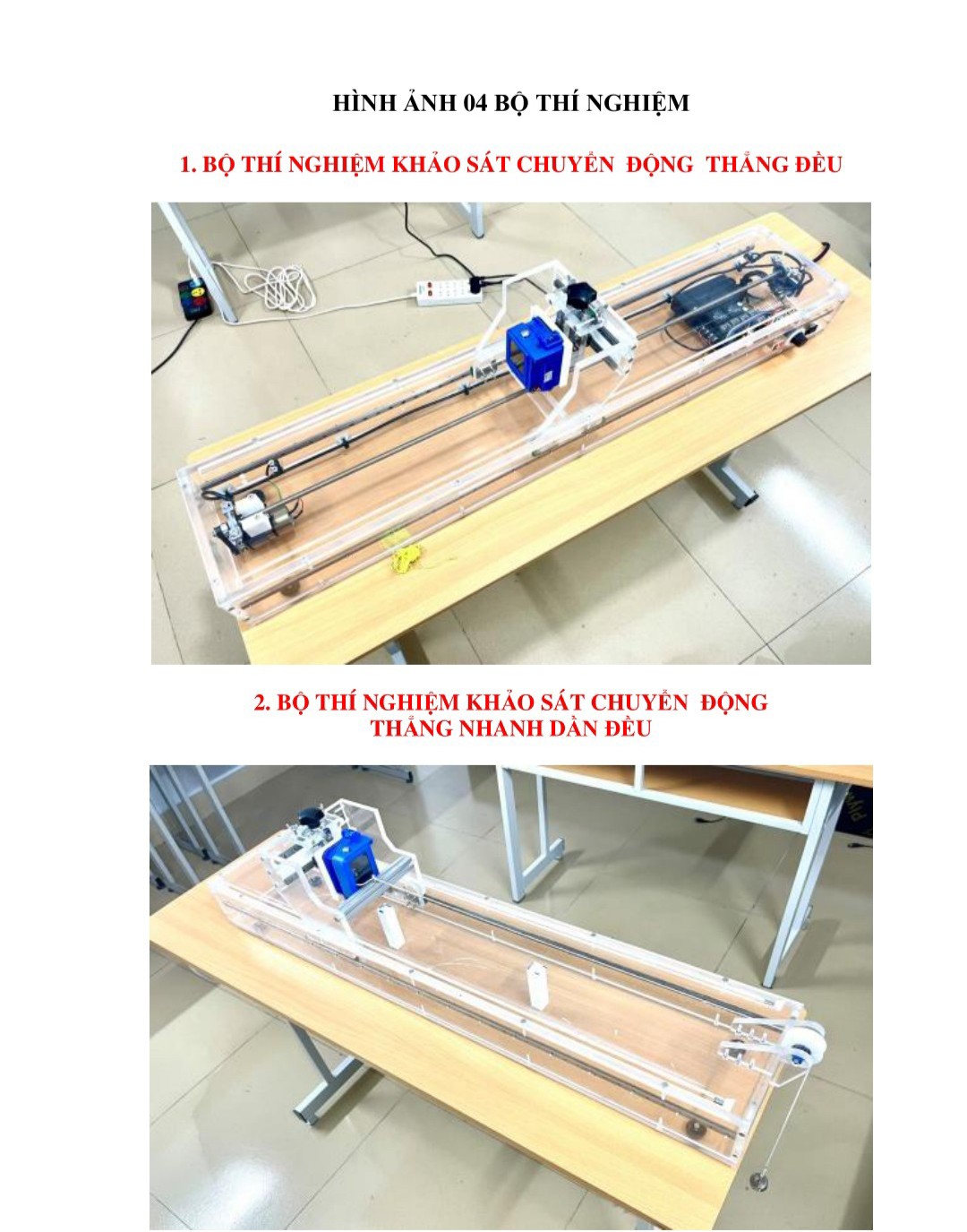 NGHIÊN CỨU, THIẾT KẾ VÀ CHẾ TẠO BỘ THÍ NGHIỆM KHẢO SÁT CHUYỂN ĐỘNG THẲNG ĐỀU, THẲNG BIẾN ĐỔI ĐỀU, TRÕN ĐỀU VÀ DAO ĐỘNG TẮT DẦN SỬ DỤNG TRONG DẠY HỌC VẬT LÍ LỚP 10, LỚP 11, CHƢƠNG TRÌNH GIÁO DỤC PHỔ THÔNG 2018