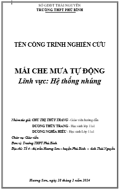 Mái che mưa tự động