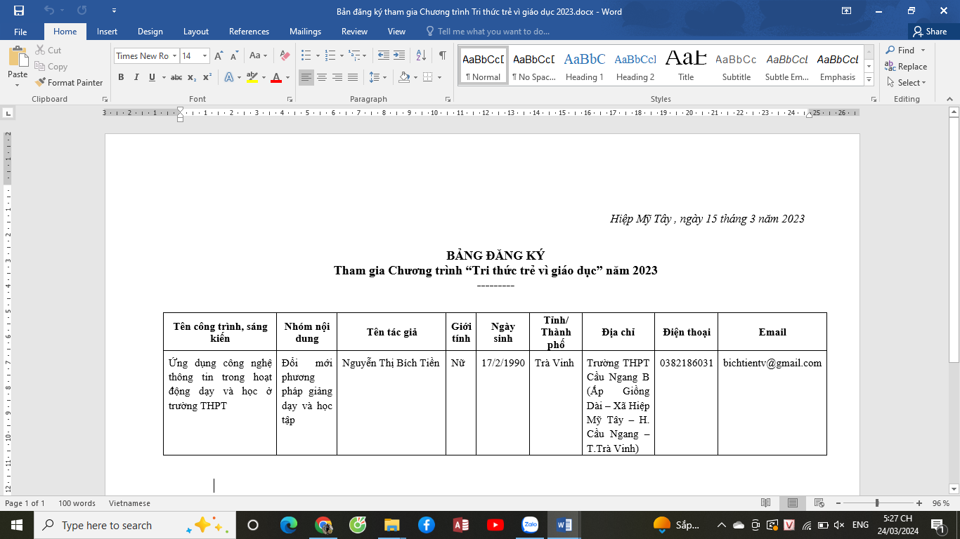 Ứng dụng công nghệ thông tin trong hoạt động dạy và học ở trường THPT