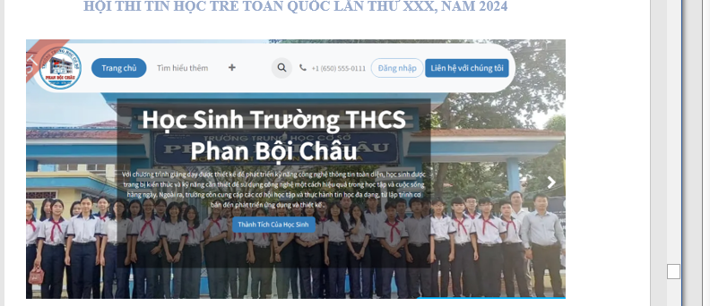 Trang web hổ trợ học tập ở Trường THCS Phan Bội Châu