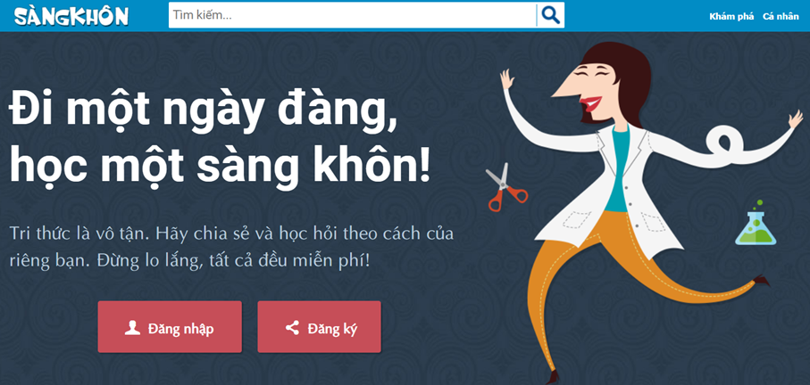 Website dạy học trực tuyến SangKhon.Net